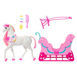 BARBIE El Cascanueces Trineo con Caballo JNH63 Mattel