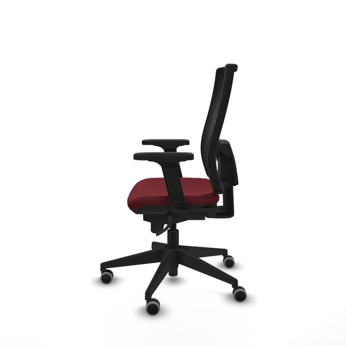 PIQUERAS Y CRESPO Silla de oficina Horna con mecanismo Sincro, Granate y Negro PIQUERAS Y CRESPO Silla de oficina Horna con mecanismo Sincro, Granate y Negro