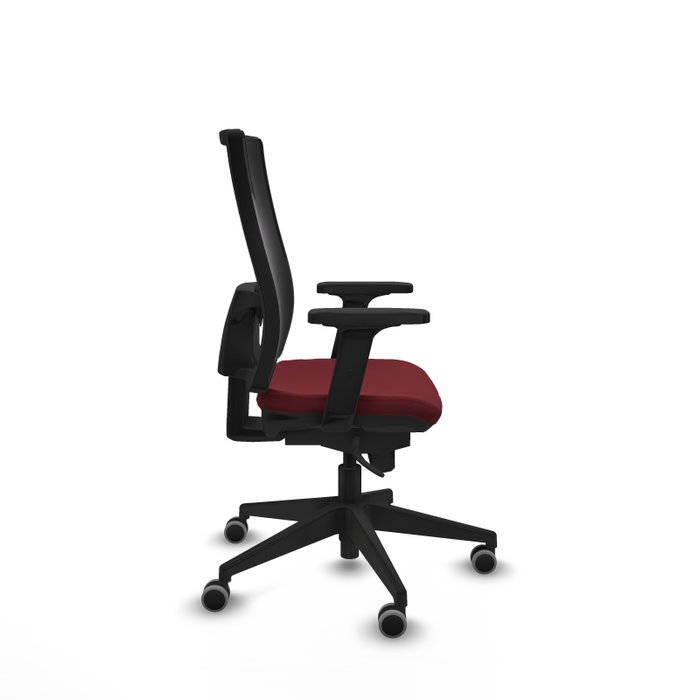 PIQUERAS Y CRESPO Silla de oficina Horna con mecanismo Sincro, Granate y Negro PIQUERAS Y CRESPO Silla de oficina Horna con mecanismo Sincro, Granate y Negro