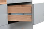 DKD Home Decor Cómoda de 5 Cajones Gris Natural 120 x 75 x 40 cm