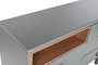 DKD Home Decor Cómoda de 5 Cajones Gris Natural 120 x 75 x 40 cm