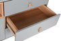 DKD Home Decor Cómoda de 5 Cajones Gris Natural 120 x 75 x 40 cm