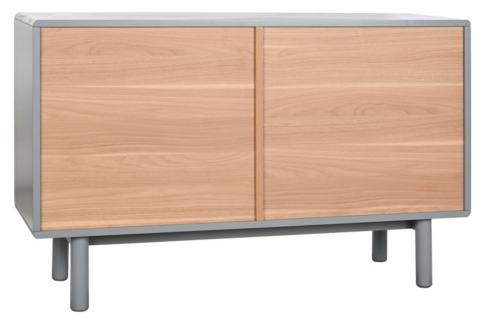 DKD Home Decor Cómoda de 5 Cajones Gris Natural 120 x 75 x 40 cm