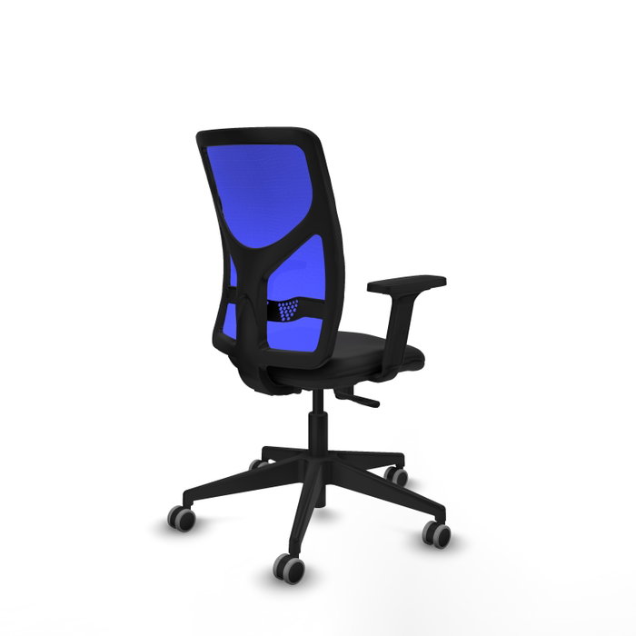 PIQUERAS Y CRESPO Silla de oficina Motilla con mecanismo Sincro, Azul y Negro