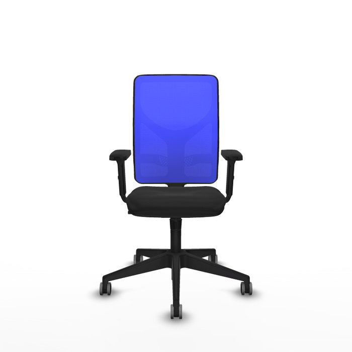 PIQUERAS Y CRESPO Silla de oficina Motilla con mecanismo Sincro, Azul y Negro