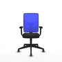 PIQUERAS Y CRESPO Silla de oficina Motilla con mecanismo Sincro, Azul y Negro