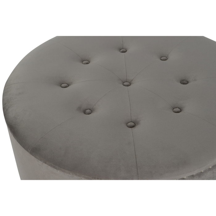 DKD Home Decor Descalzadora de Terciopelo Gris con Tapa DKD Home Decor Descalzadora de Terciopelo Gris con Tapa