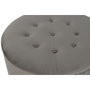 DKD Home Decor Descalzadora de Terciopelo Gris con Tapa