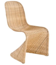 DKD Home Decor Silla de Ratán Natural 57x66x93 cm