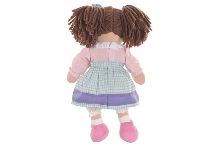 DKD Home Decor Muñeca Kids Azul Rosa 15 x 35 x 24 cm (4 Unidades) Colección Muñecas