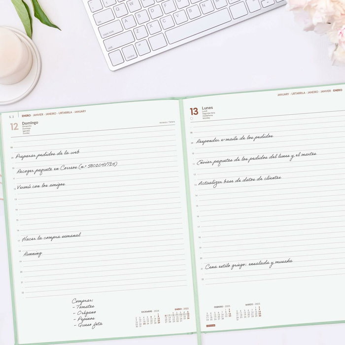 Finocam Agenda Anual Dynamic London Y12-210x270 mm 1Dp Menta 2025