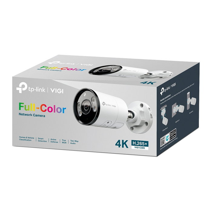 TP-Link Omada IPCam VIGI C385 (2.8mm) Cámara Bullet 8MP Full-Color Exterior Inalámbrica