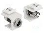 DeLOCK 86355 Módulo Keystone con conector DC 5,5 x 2,1 mm blanco y plata