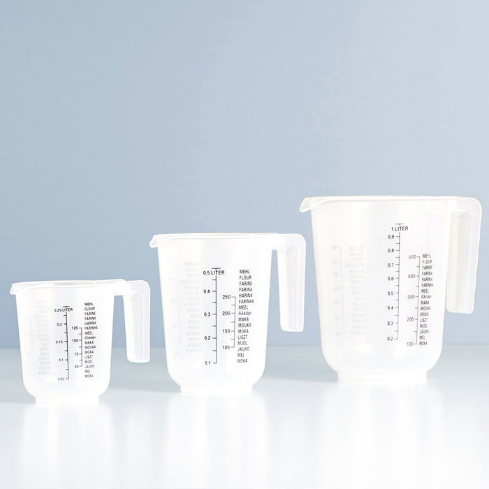 Day Juego de 3 Jarras Medidoras con Reglas para Medir Agua, Harina y Azúcar