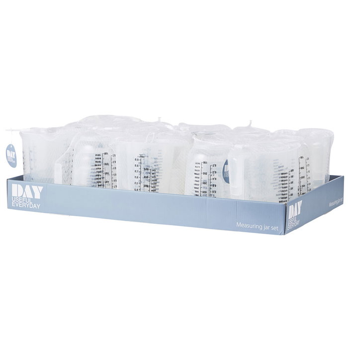 Day Juego de 3 Jarras Medidoras con Reglas para Medir Agua, Harina y Azúcar