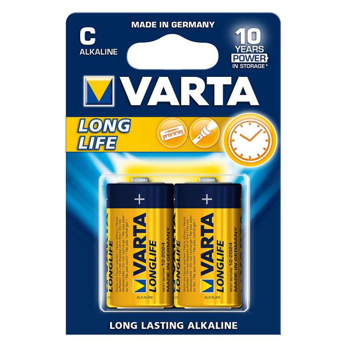 VARTA Batería C (LR14) 1.5V Longlife 4114 - Pack de 2 unidades VARTA Batería C (LR14) 1.5V Longlife 4114 - Pack de 2 unidades