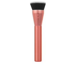 Real Techniques GLOW ROUND base brush - Brocha de maquillaje plana para base, acabado suave y homogéneo
