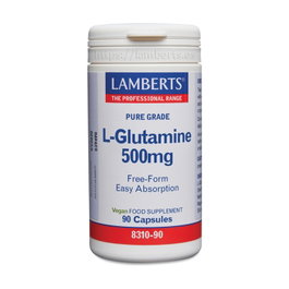Lamberts L-Glutamina 500mg 90 Cápsulas - Aminoácido Esencial