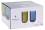 DKD Home Decor Set de 6 Vasos de Cristal Verde Espiga Relieve 420ml