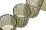 DKD Home Decor Set de 6 Vasos de Cristal Verde Espiga Relieve 420ml