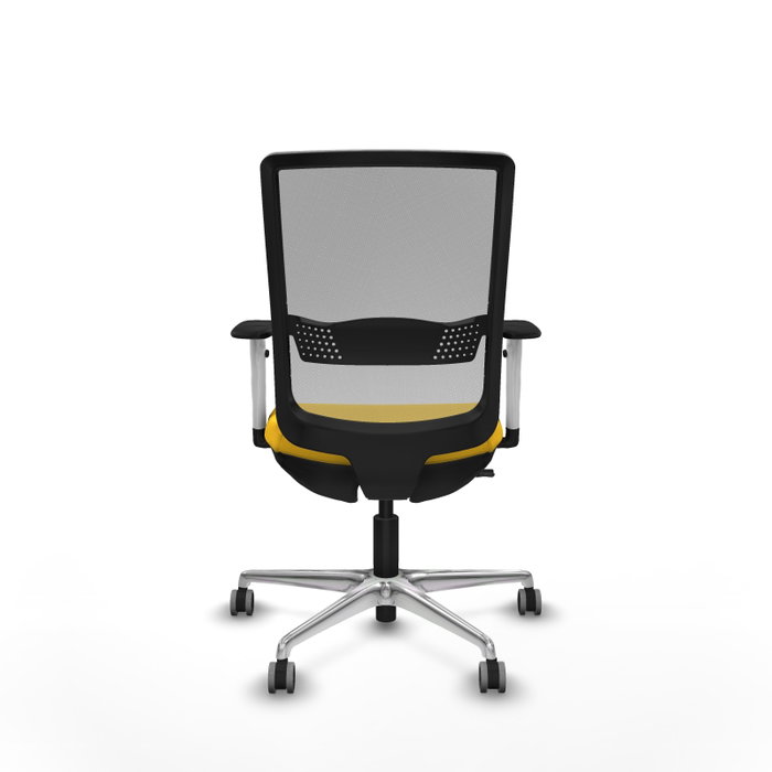 PIQUERAS Y CRESPO Silla de oficina Haches con mecanismo Sincro/Traslack, asiento amarillo y respaldo gris PIQUERAS Y CRESPO Silla de oficina Haches con mecanismo Sincro/Traslack, asiento amarillo y respaldo gris