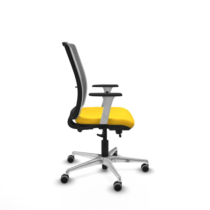 PIQUERAS Y CRESPO Silla de oficina Haches con mecanismo Sincro/Traslack, asiento amarillo y respaldo gris PIQUERAS Y CRESPO Silla de oficina Haches con mecanismo Sincro/Traslack, asiento amarillo y respaldo gris