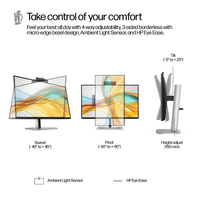HP Series 5 Pro 524pm Monitor de Conferencias Full HD 23,8 pulg USB-C HP Series 5 Pro 524pm Monitor de Conferencias Full HD 23,8 pulg USB-C