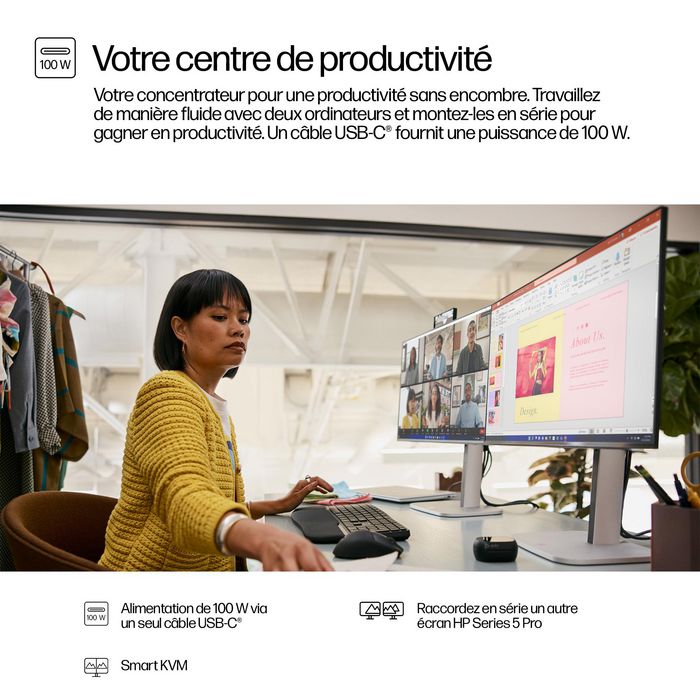 HP Series 5 Pro 524pm Monitor de Conferencias Full HD 23,8 pulg USB-C HP Series 5 Pro 524pm Monitor de Conferencias Full HD 23,8 pulg USB-C