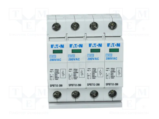 EATON ELECTRIC SPBT12-280/4 Limitador de sobretensiones Tipo 1+2 de 4 polos