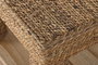 DKD Home Decor Mesita Auxiliar de Fibra y Teca Natural