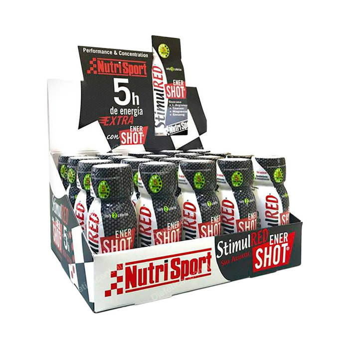NUTRISPORT Stimul Red Ener Shot Caja de 20 Unidades X 60 ml - Shot Energético con Guaraná y Taurina para Rendimiento Deportivo NUTRISPORT Stimul Red Ener Shot Caja de 20 Unidades X 60 ml - Shot Energético con Guaraná y Taurina para Rendimiento Deportivo