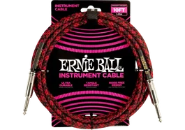 Ernieball Cable Instrumento Jack-Jack Ss 3 M Negro / Rojo