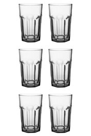 Hermia LV-ARA265F Juego de Vasos de Vidrio Transparente (6 Piezas) Elegante para Experiencia Gastronómica 365 cc