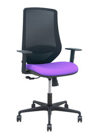 PIQUERAS Y CRESPO Silla Mardos con Mecanismo Sincro, Asiento Lila y Malla Negra