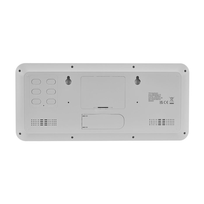 Tfa 60.4525.02 Reloj digital controlado por radio con clima, blanco