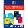 Oxford Europeanbook 1 School Classic Write&Erase A4+ Cuadrícula 5x5 Pack de 3 Unidades Surtidas