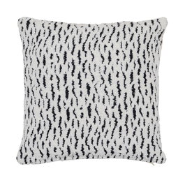 Cojín Blanco y Negro Algodón / Poliéster 45 X 45 cm (Set de 2)