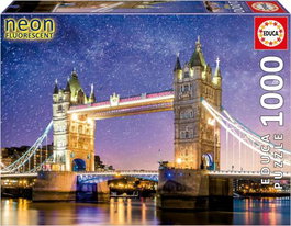 EDUCA BORRAS Puzzle 1000 piezas Tower Bridge efecto neón