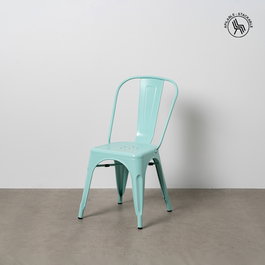 Silla Apilable Turquesa Metal Dallas 45 X 52,50 X 85 cm (Set de 4)