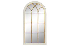 DKD Home Decor Espejo Dorado Blanco 68 x 128 x 4 cm