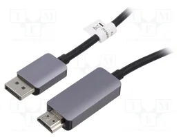 DIGITUS Cable DisplayPort a HDMI 1m Negro Metal