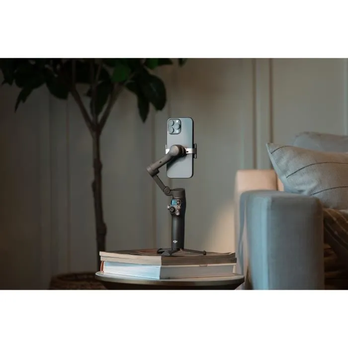 DJI Osmo Mobile 8 Gimbal Estabilizador 3 Ejes con Rotación 360°, Barra Extensión y Trípode Integrado