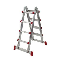 Escalera Outas Multiposicion Telescopica Aluminio 4X4 Peldaños