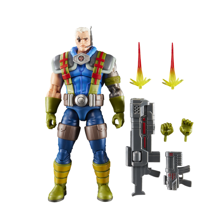 Hasbro Figura Marvel Legends Cable X-Men '97 - Figura de Acción Articulada de 15 cm con 6 Accesorios (Blásters, Efectos y Manos)