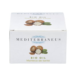 Mundonatural Manteca de Karite Mediterraneus Bio Oil 50ml - Unifica Tono, Antienvejecimiento, Elasticidad, Piel Sensible