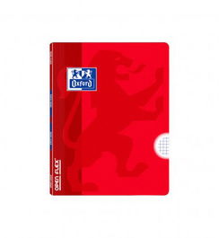 Libreta Grapada Oxford School Openflex A5 48H 90G Cuadric.4X4 Rojo (Set de 10)