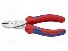 KNIPEX Alicates de corte lateral de relación aumentada 140 mm