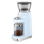 Smeg CGF03PBEU Molinillo de Café con 15 Ajustes de Molienda, 240 g Capacidad, Fresas Cónicas de Acero Inoxidable, Azul Pastel