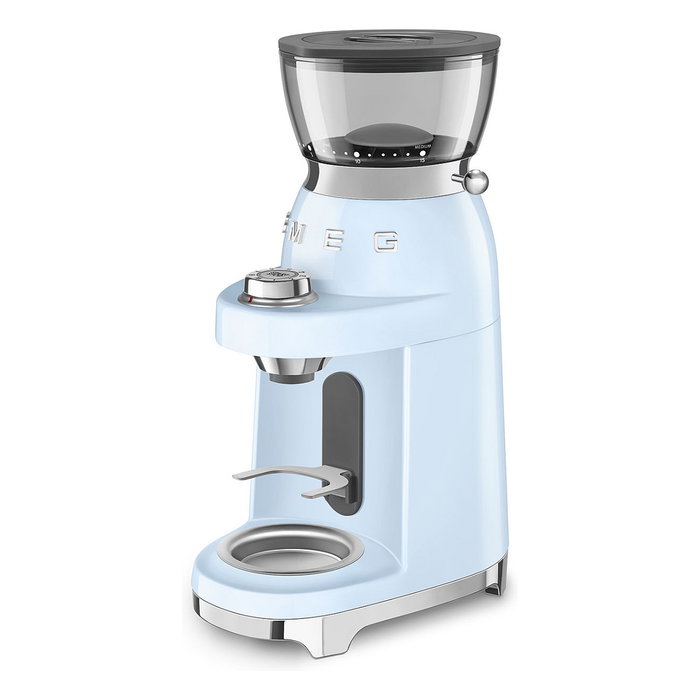 Smeg CGF03PBEU Molinillo de Café con 15 Ajustes de Molienda, 240 g Capacidad, Fresas Cónicas de Acero Inoxidable, Azul Pastel Smeg CGF03PBEU Molinillo de Café con 15 Ajustes de Molienda, 240 g Capacidad, Fresas Cónicas de Acero Inoxidable, Azul Pastel
