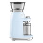 Smeg CGF03PBEU Molinillo de Café con 15 Ajustes de Molienda, 240 g Capacidad, Fresas Cónicas de Acero Inoxidable, Azul Pastel